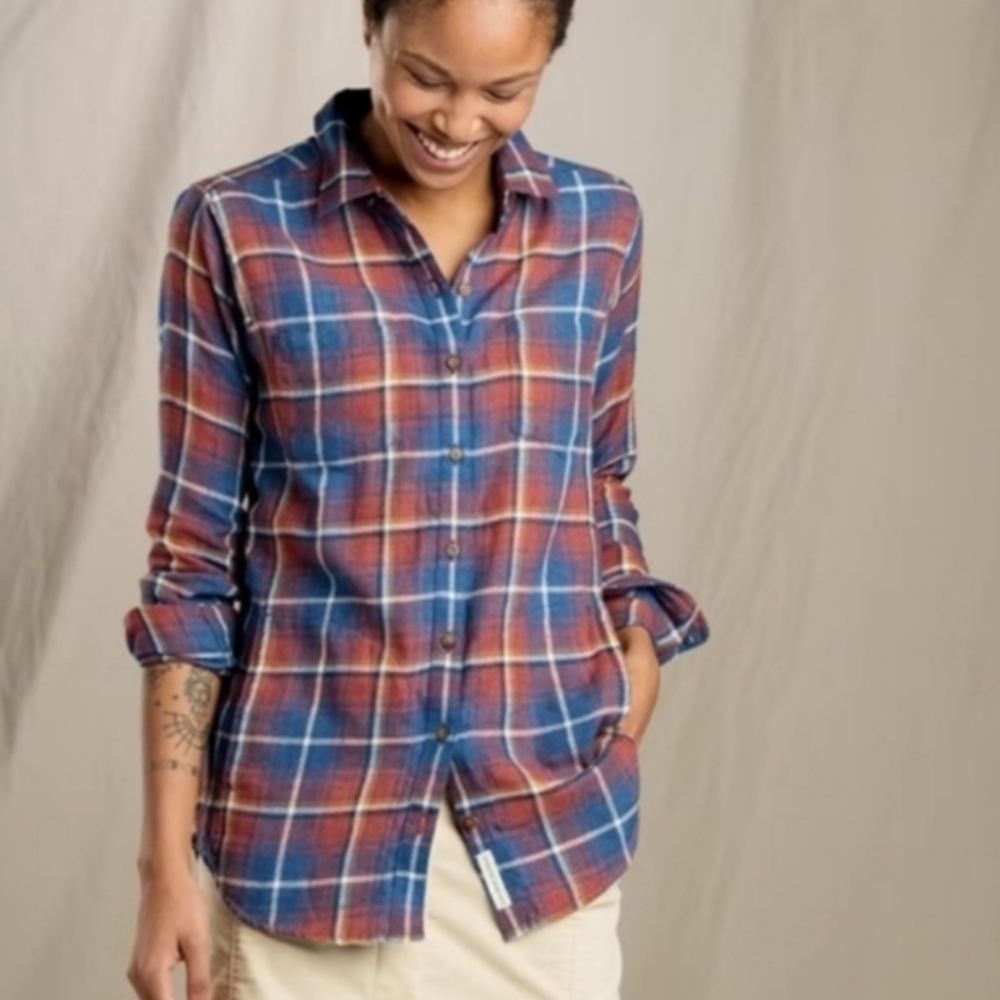 Toad&Co Cairn Flannel Plaid Shirt Large